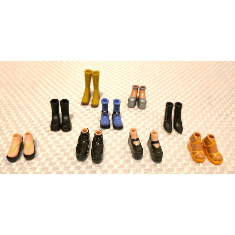 Miniature Doll Shoes Variety Pack Bratz Style Boots Heels Sandals Lot 804